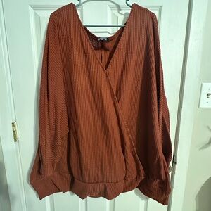 BloomChic Terracotta Wrap Blouse